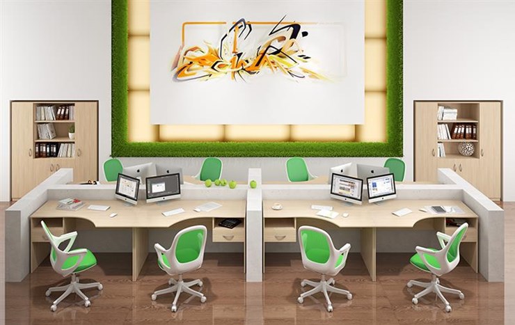 Комплект офисной мебели SIMPLE с эргономичными столами, тумбами, шкафами в Хабаровске - изображение 6
